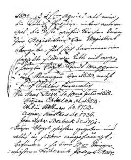 Urkunde von 1802 Original Übersetzung und Schreibweise.